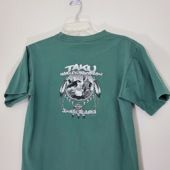Harley-Davidson Green Juneau, Alaska Tee, Size Medium - Picture 5 of 12
